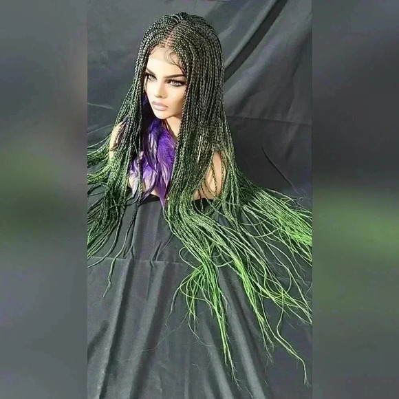 Braided wig 100% handmade, ombre wig, NWT exotic colors absolutely beautiful - Picture 7 of 10